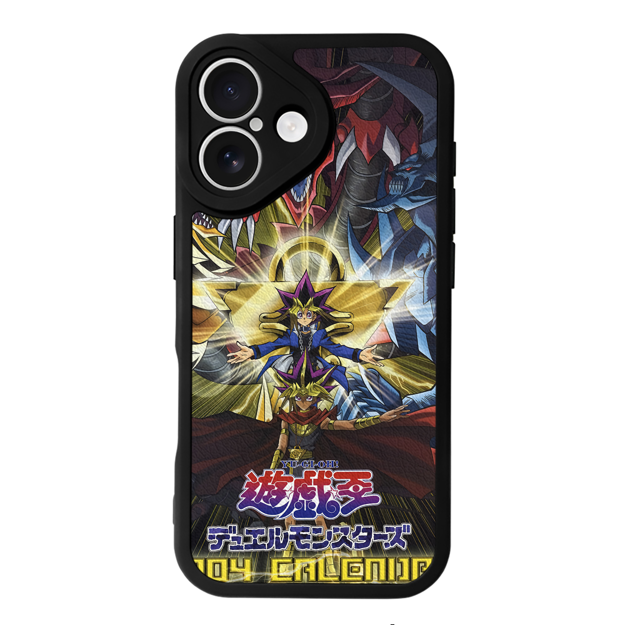 （画像用） 遊☆戯☆王 Yu-Gi-Oh! 【iPhone 16シリーズ対応】シリコンスマホケース（レザー調） 材質：シリコン